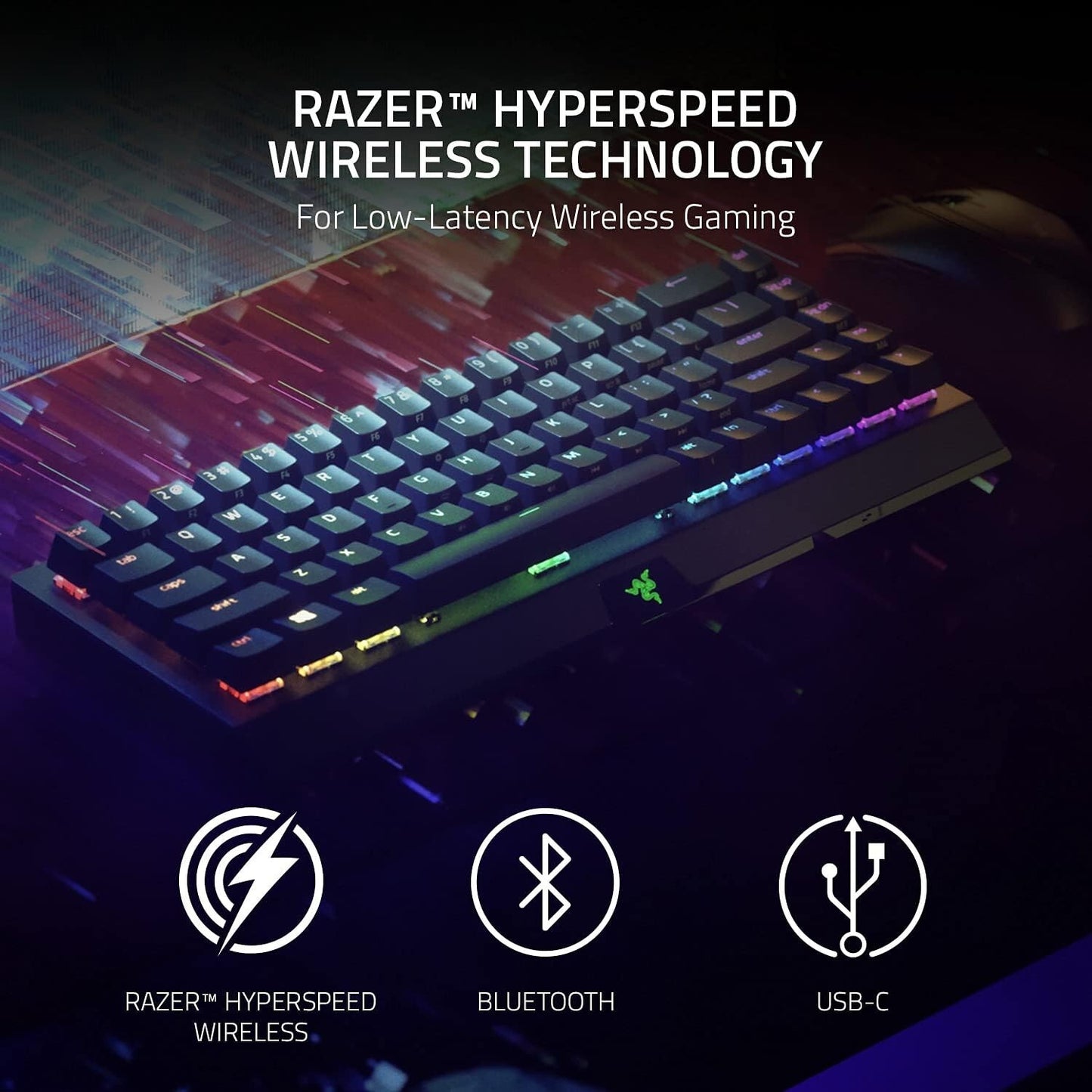 Razer BlackWidow V3 Mini HyperSpeed 65 Mechanical Gaming Keyboard Wireless Tec