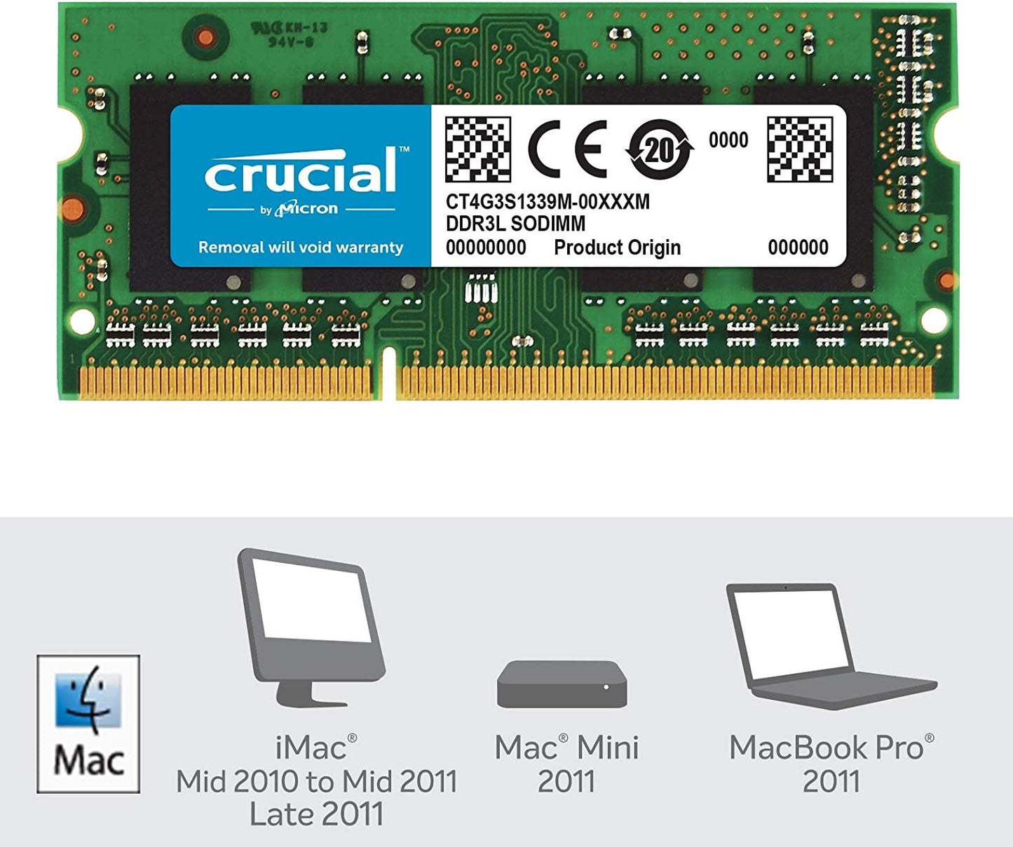 RAM 4GB Crucial MHz Memory Mac