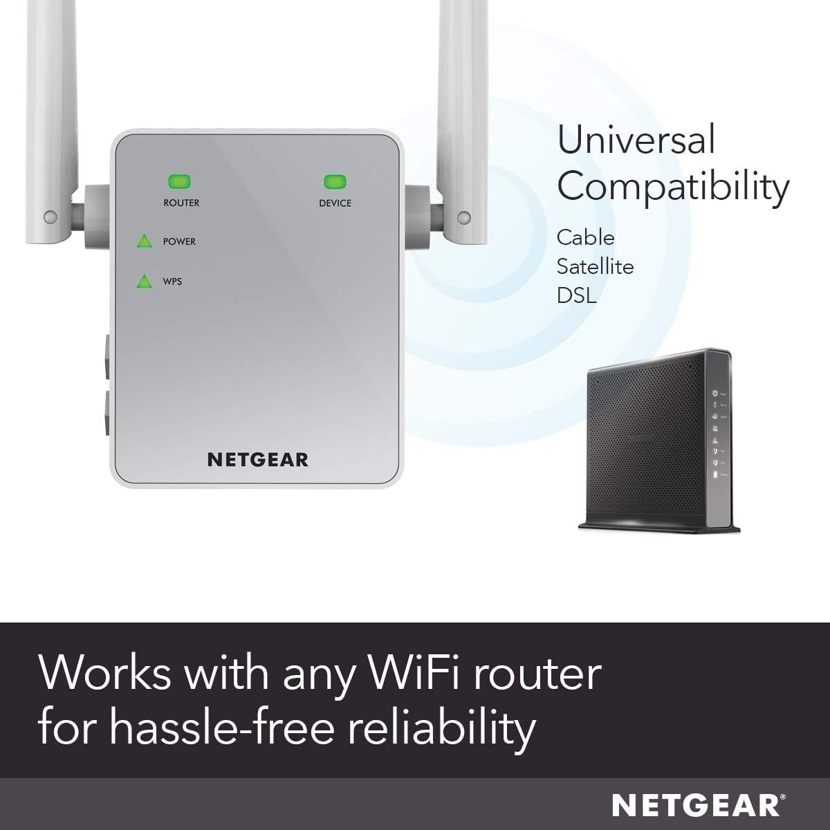 EX3700 1000 WiFi Range Extender Coverage up to Sq Ft 15 Devices