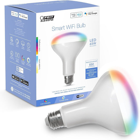 BR30 Feit Electric Smart Flood Light Bulb24GHz WiFi Color Changing Dimmable