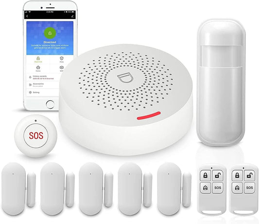 WiFi Smart Wireless Home Alarm 10 AntiTheft Kits w 5 WiFi Door Sensors