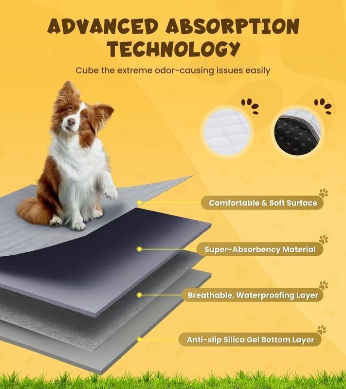 Super Absorbent Dog Grass Pad with Tray 20x16" Reusable Puppy Potty Training Mat