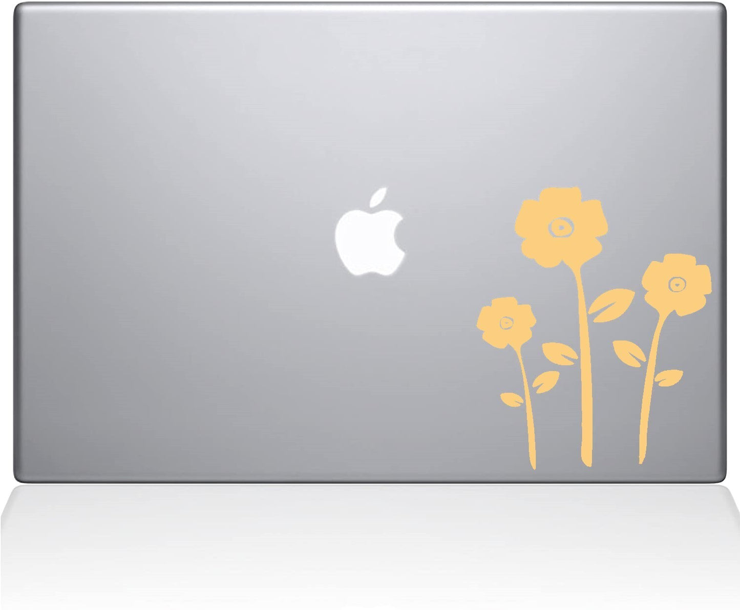 2016 Decal Guru Flowers MacBook Decal Vinyl Sticker 13 MacBook Pro Up