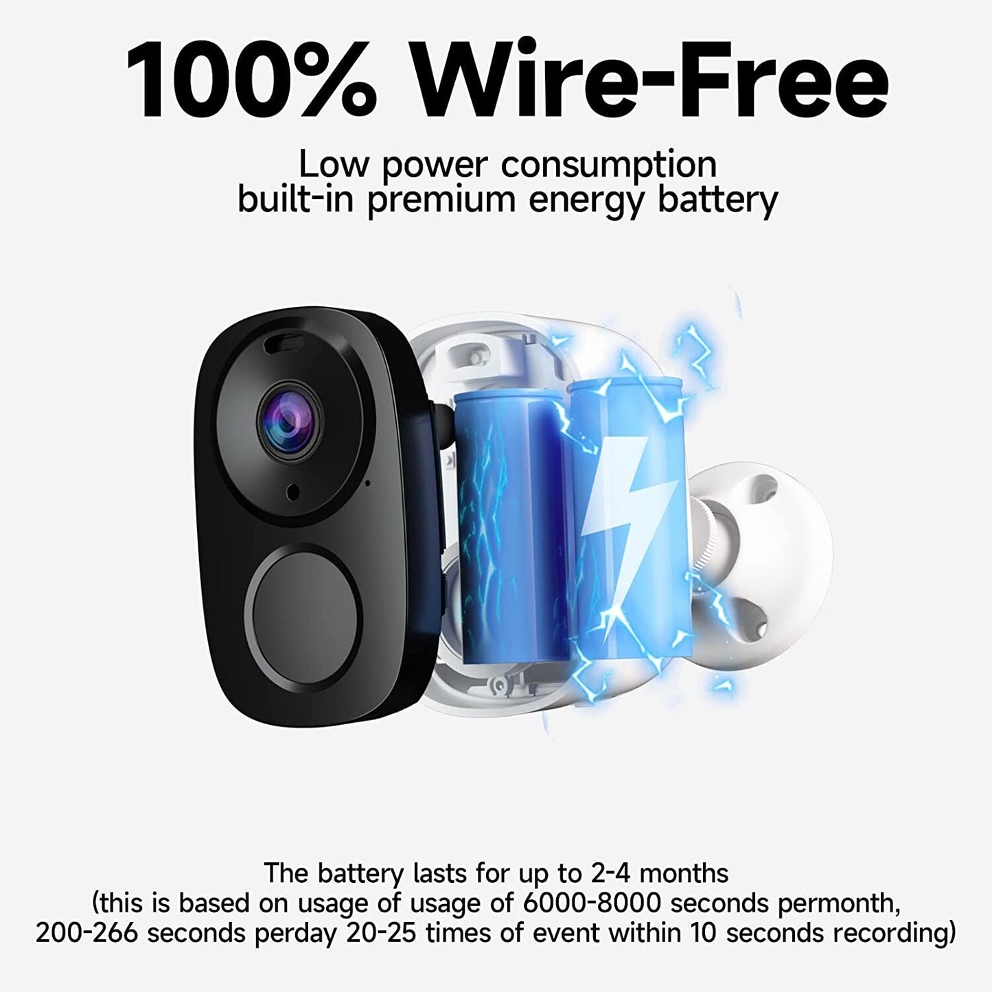 FHD 2Pack Security Cameras Outdoor Wireless 2K Battery Powered Camera Home