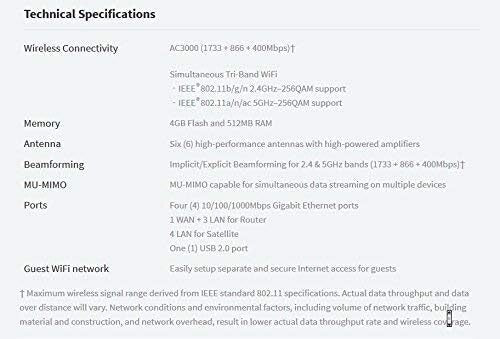 NETGEAR RBS50 Orbi Satellite Home Mesh WiFi Triband