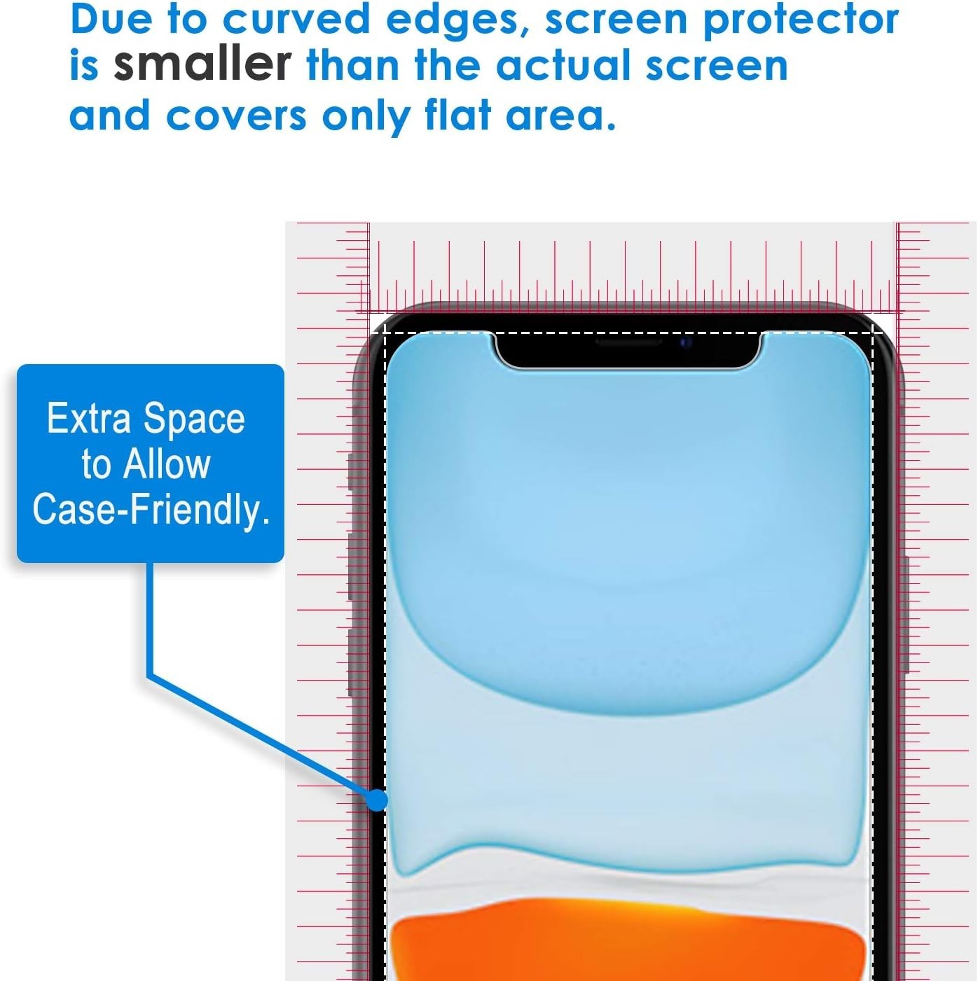 JETech Screen Protector iPhone 11/XR 6.1 Tempered Glass 2-Pack