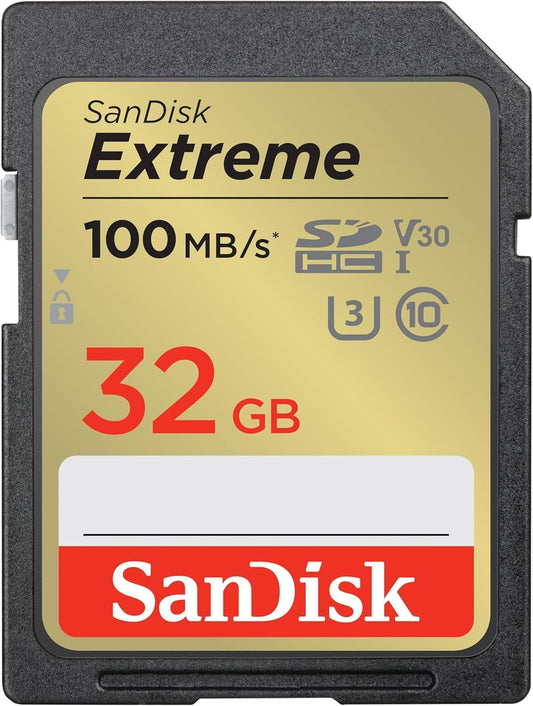 SanDisk 32GB Extreme SDHC UHS-I SD Card C10 U3 V30 4K SDSDXVT-032G