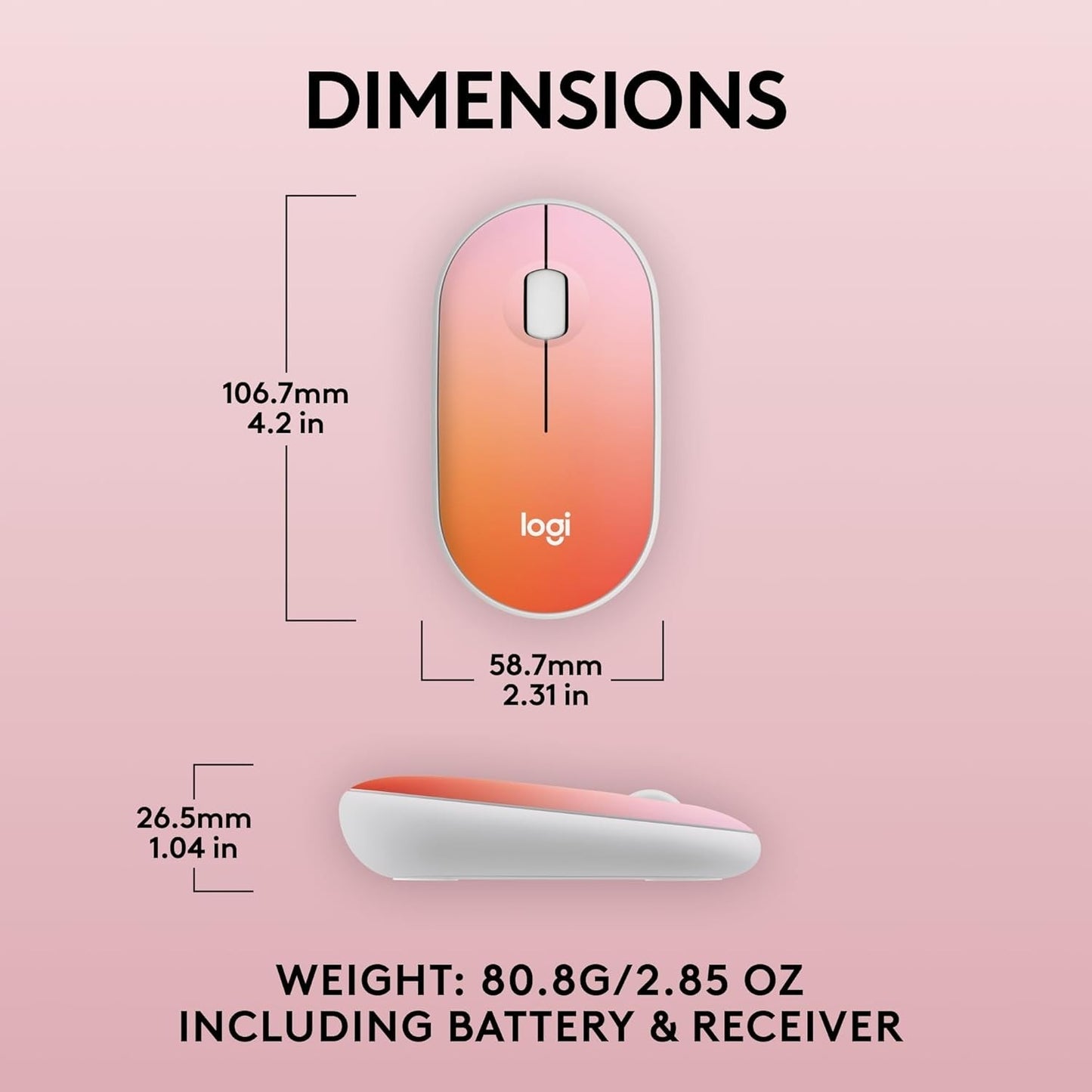 Logitech M340 Wireless Mouse – Tropical Sunrise Print, Silent Clicks