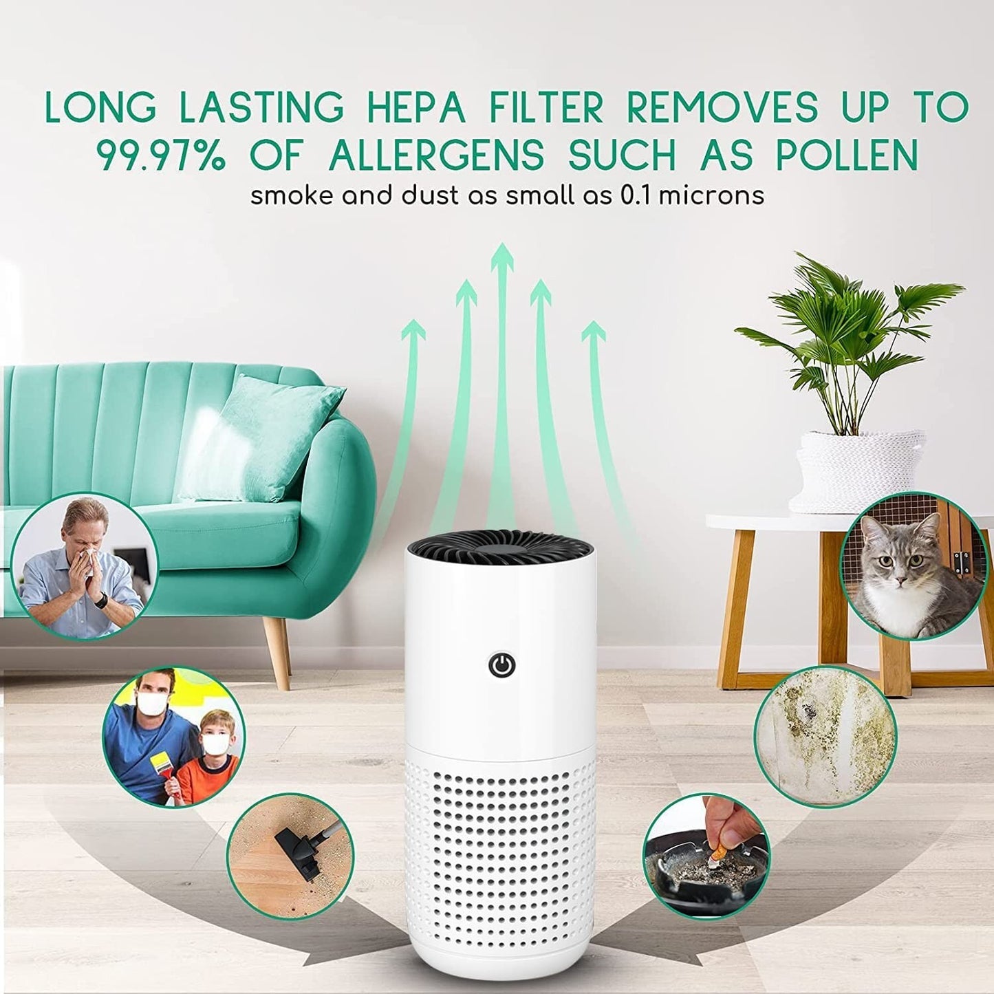 H13 HEPA Air Purifiers Home Air Purifiers Air Cleaner Smoke Pollen Dand