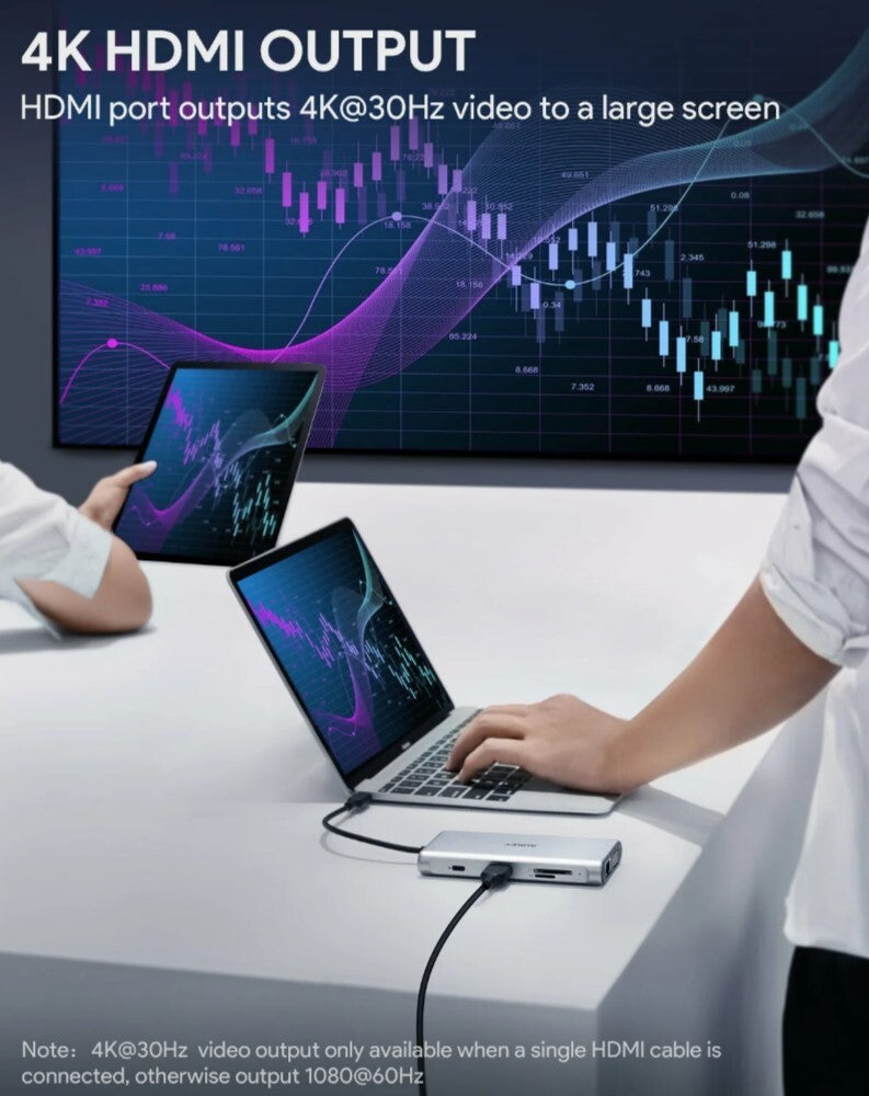 AUKEY CB-C89 10 in 1 C Hub 4k Silver