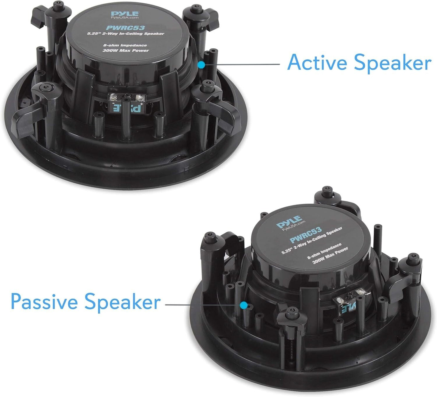 Pyle 65 Ceiling Wall Dual Speakers 2-Way Full Range Stereo Sound Pair Univ