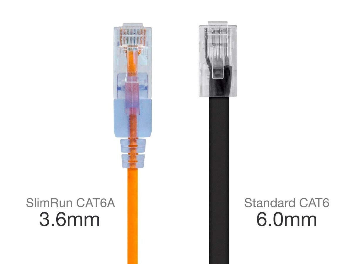UTP Monoprice Cat6A 2ft Yellow Pk Patch Cable