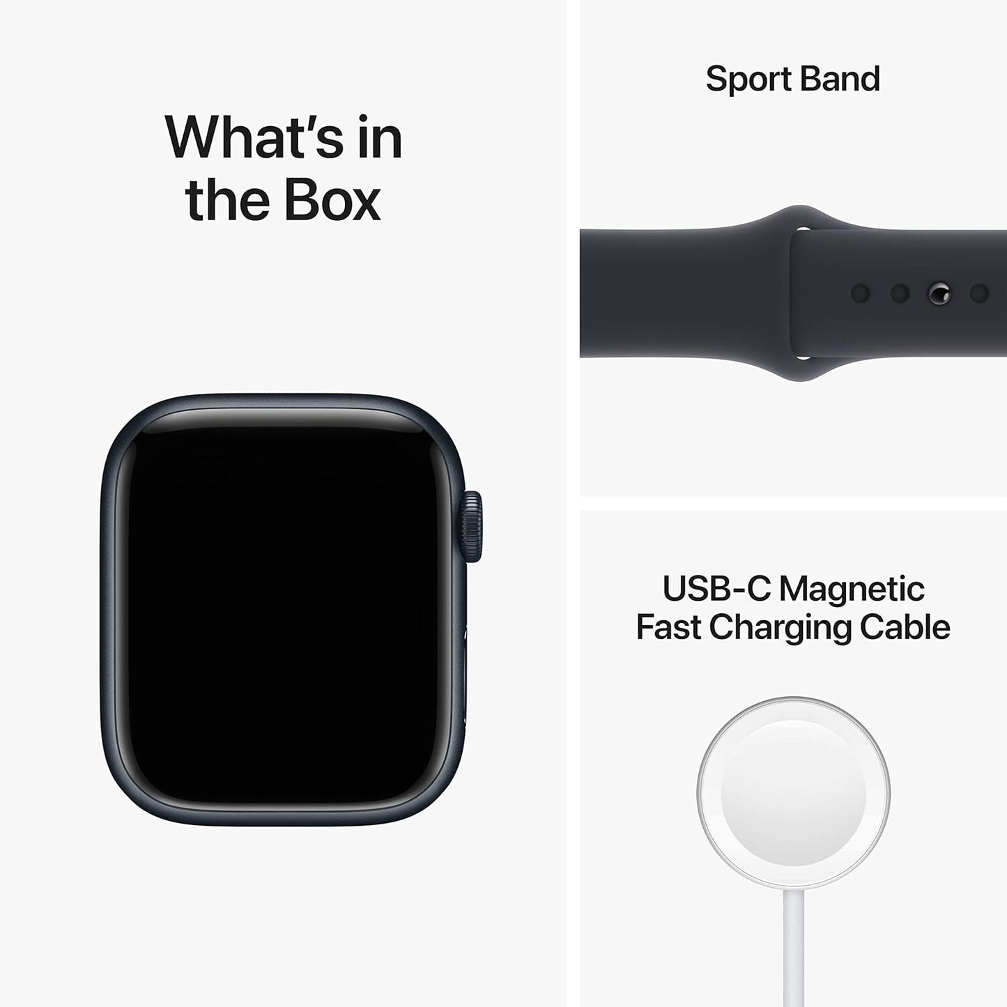 Apple Watch Series 8 GPS 45mm – Midnight Aluminum, Fitness, Blood Oxygen, Retina