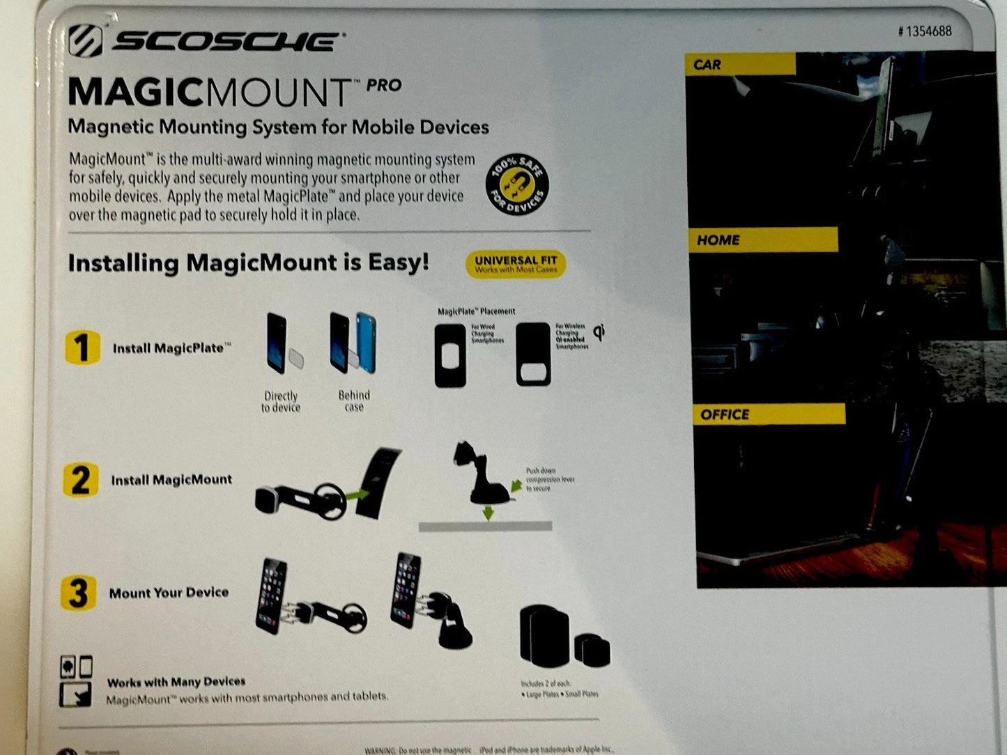 Scosche MagicMount Pro Magnetic Phone Mount System 2-Pack MM2VP2WDSR-CP0