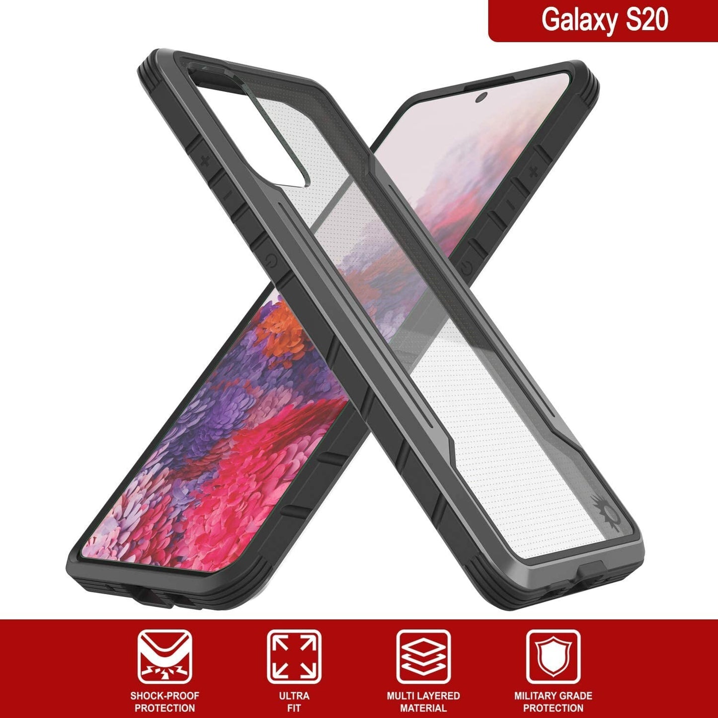 S20 PunkCase Galaxy Armor Stealth Series Ultra Thin Protective Military