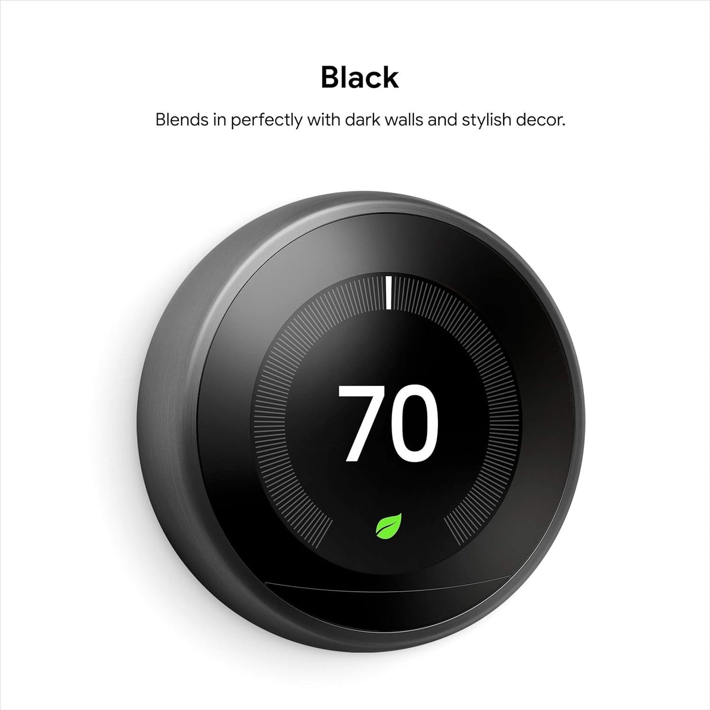 Google Nest Learning / Smart Programmable Thermostat for Home - 3rd Gen., Black