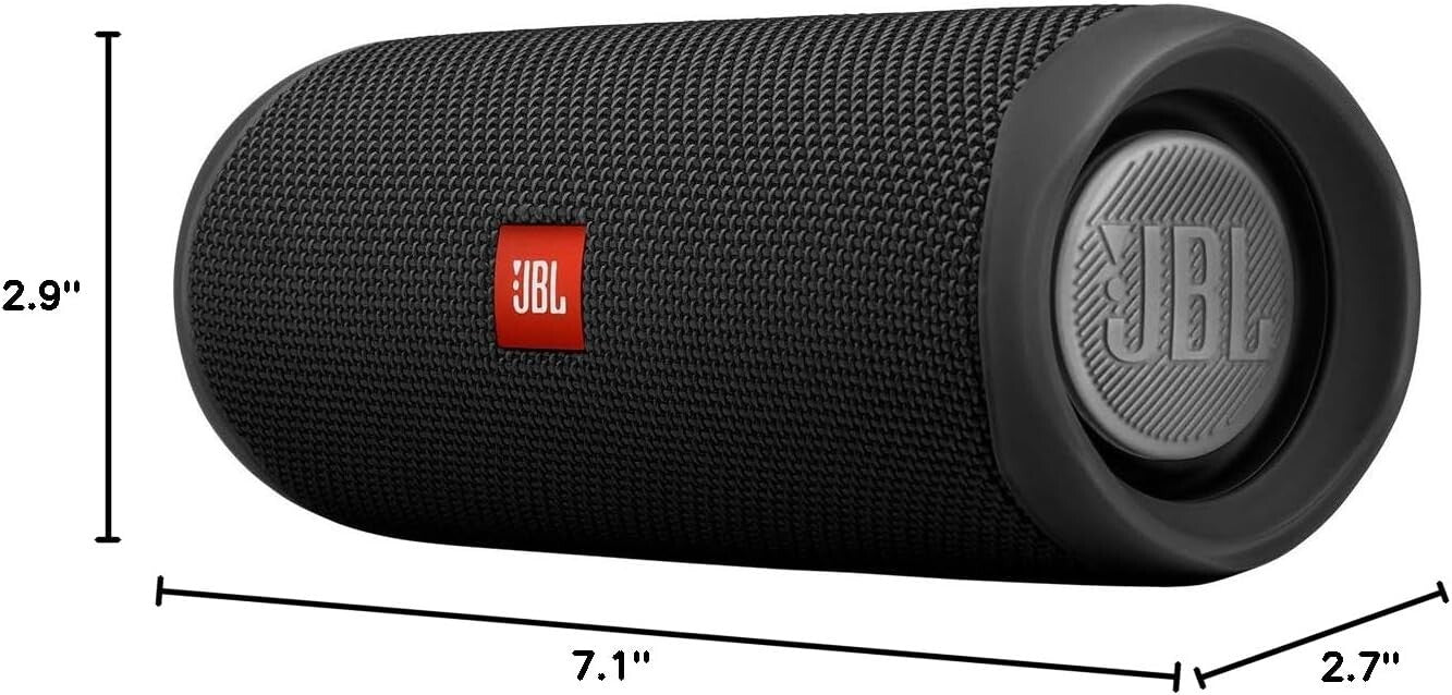 JBL Flip 5 Black Waterproof Portable Bluetooth Speaker – Powerful Sound