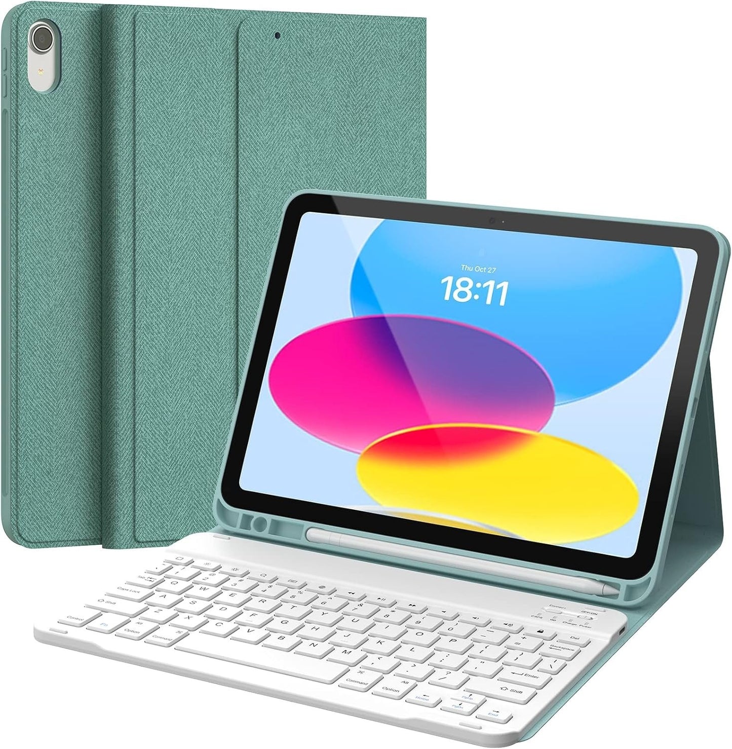 Step Series iPad 10th Gen Keyboard Case 10.9" Detachable, Protective - Lake Blue