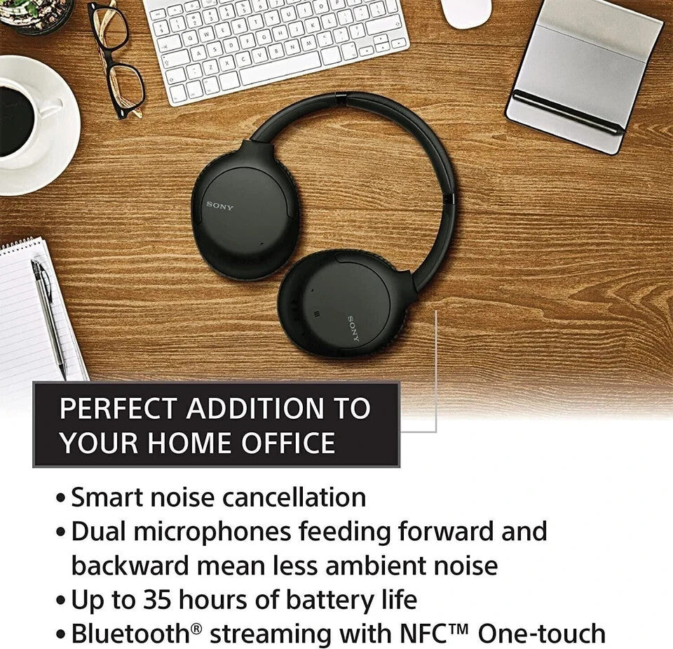 Sony Wireless Noise-Cancelling Over-The-Ear Headphones WH-CH710N - Black