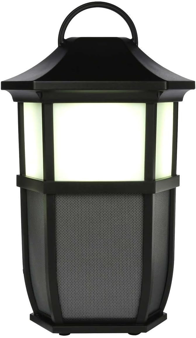 Acoustic Research Portable Outdoor Wireless Speaker, Led Flickering Flame Light