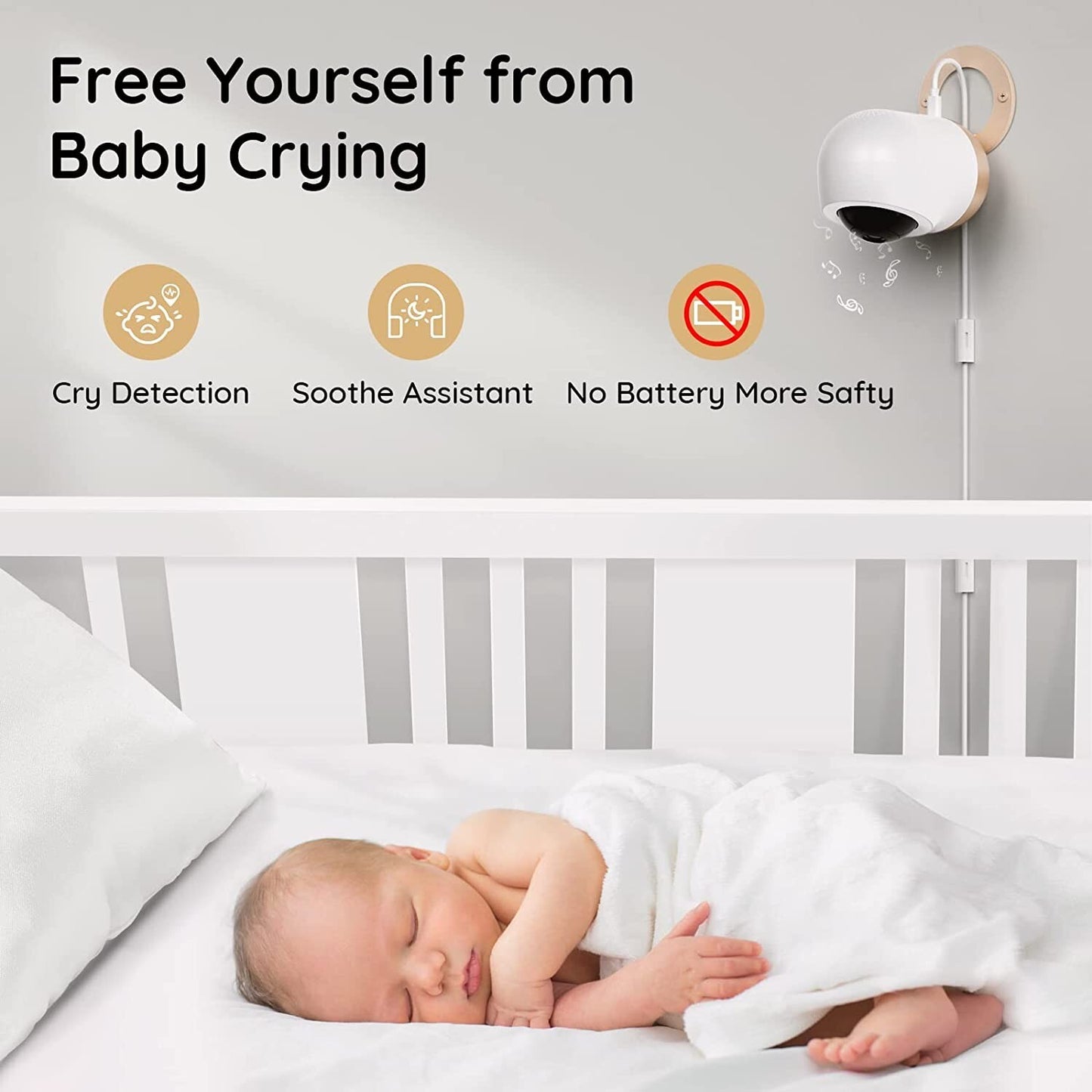 1080P Smart Baby Monitor Camera Artificial Intelligence Video Monitor HD Video