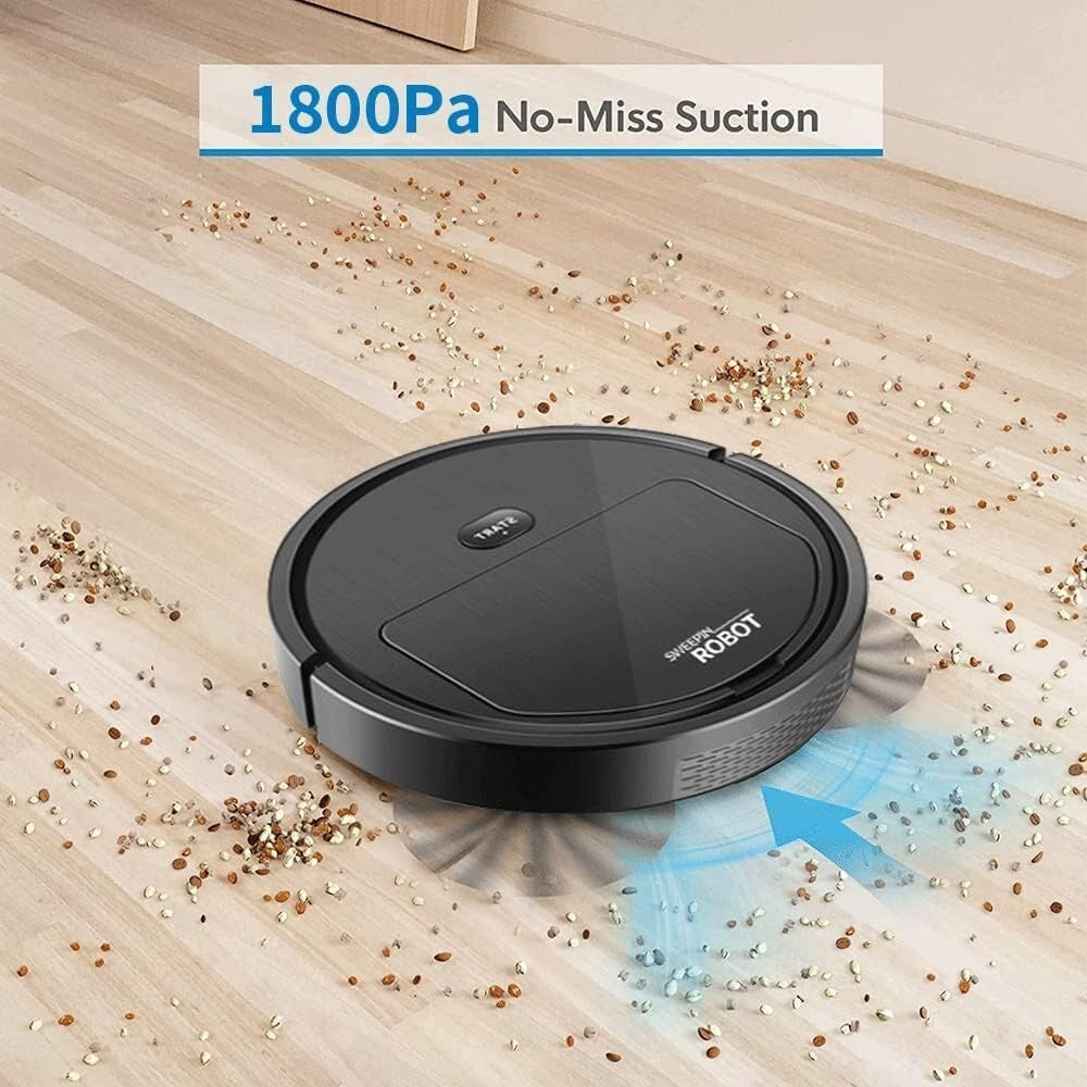 GadgetCenter Sweeping Robot w Smart Sensor Protectio Good Hard Floors Pet