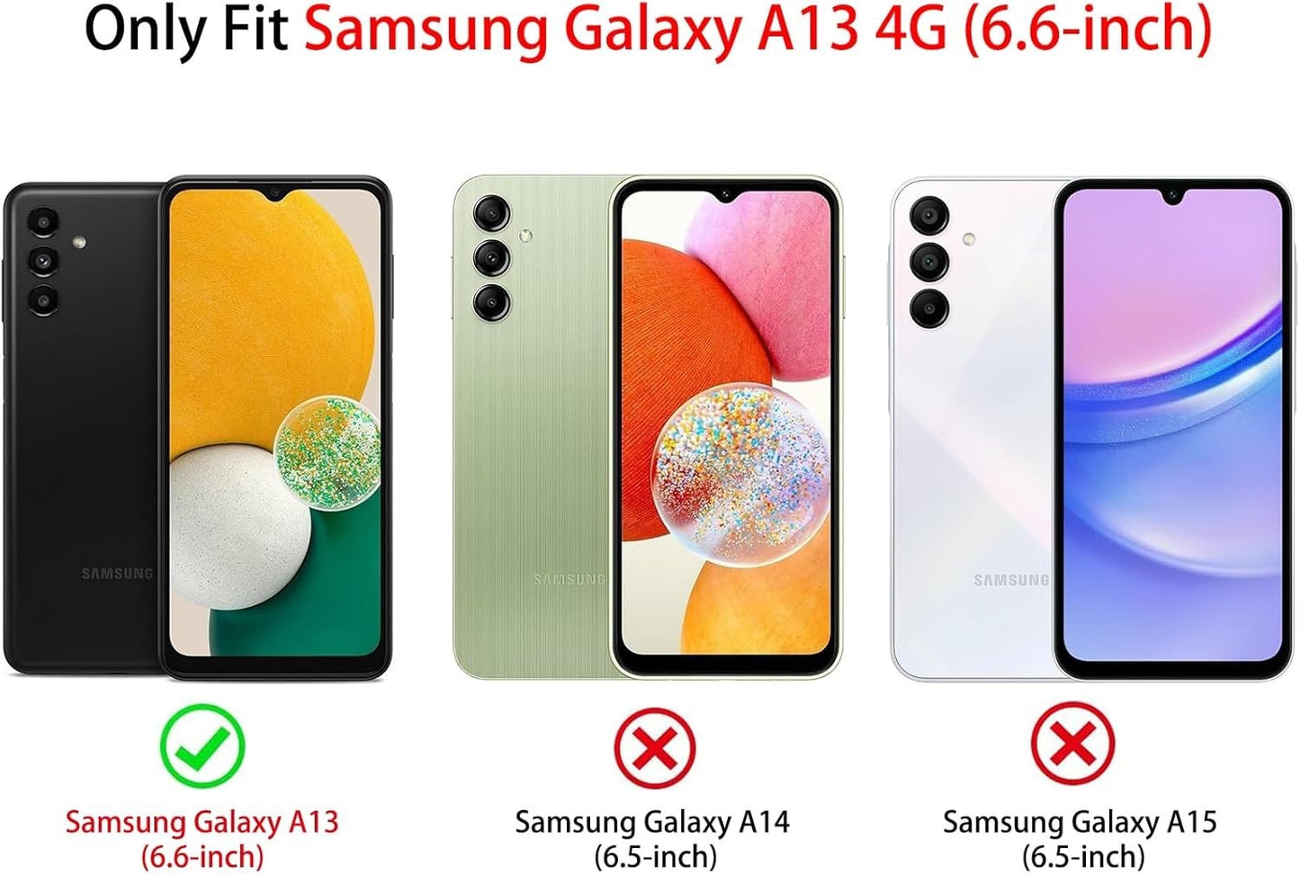 Compatible for Samsung Galaxy A13 4G Case Cute Cool Butterfly with Black Design