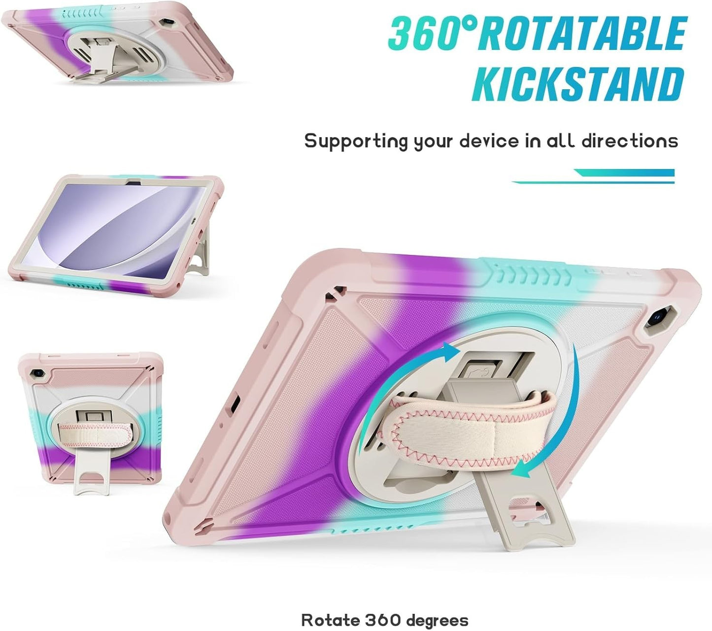 Ztotop Case for Galaxy Tab A9+ 11" 2023 SM-X210/X216 Shockproof w/ Strap