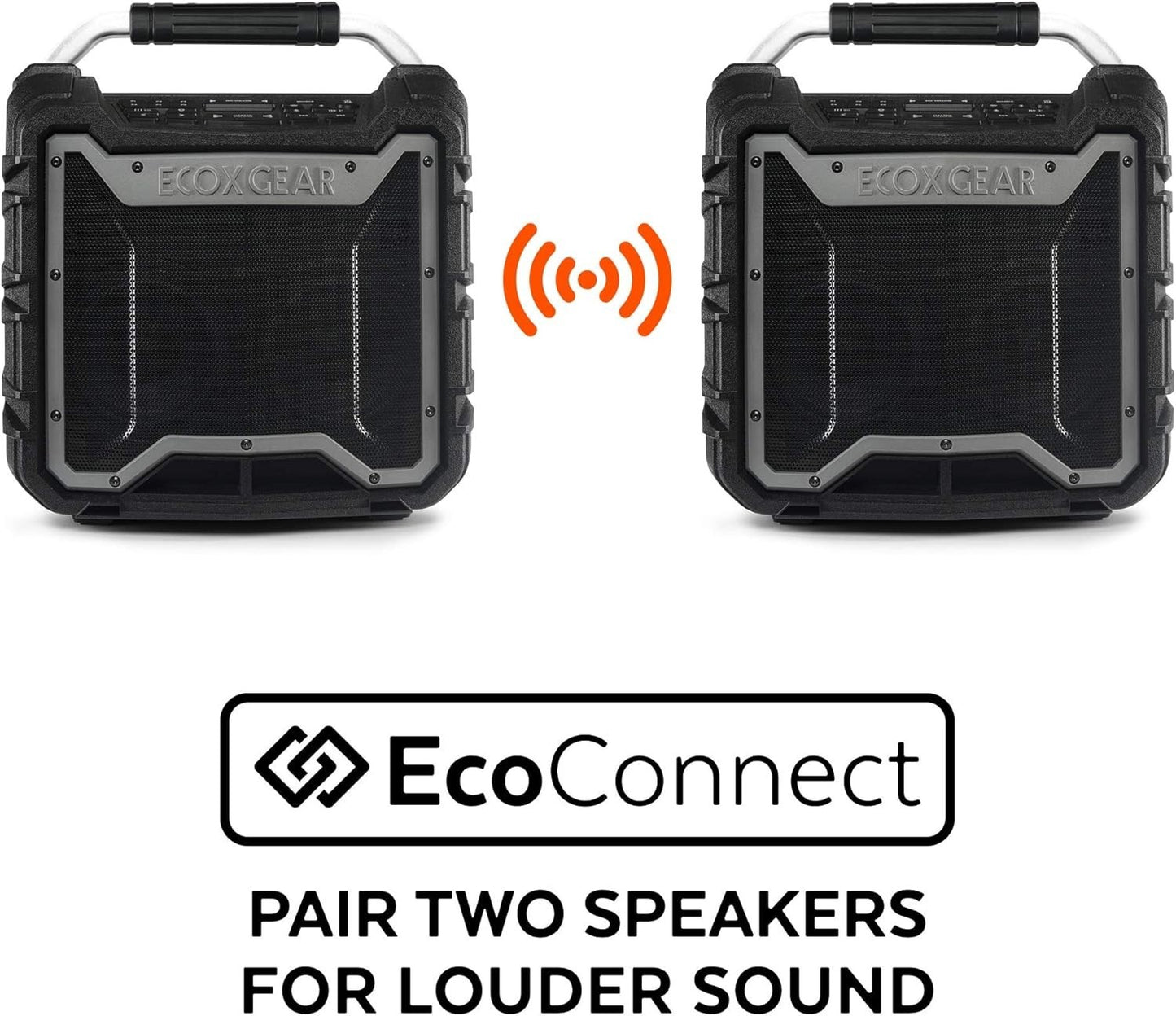 ECOXGEAR EcoTrek 100W Rugged Waterproof Bluetooth Speaker & PA System Gray