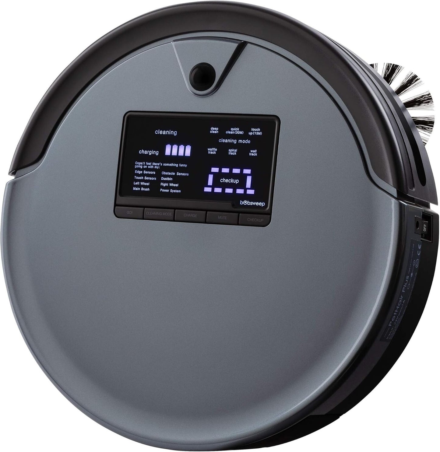 bObsweep PetHair Plus Robotic Vacuum Cleaner Mop Charcoal