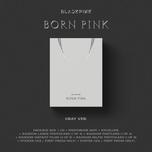 BLACKPINK Born Pink Standard CD Box Set Version C Gray