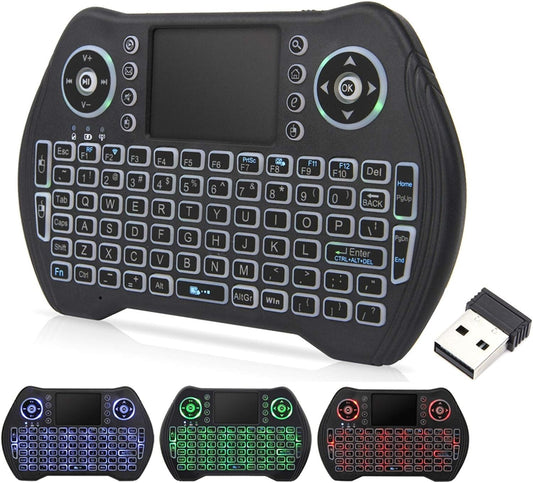 USB 24G Wireless Keyboard Touchpad Mouse Backlit Mini Keyboard MultiMedia