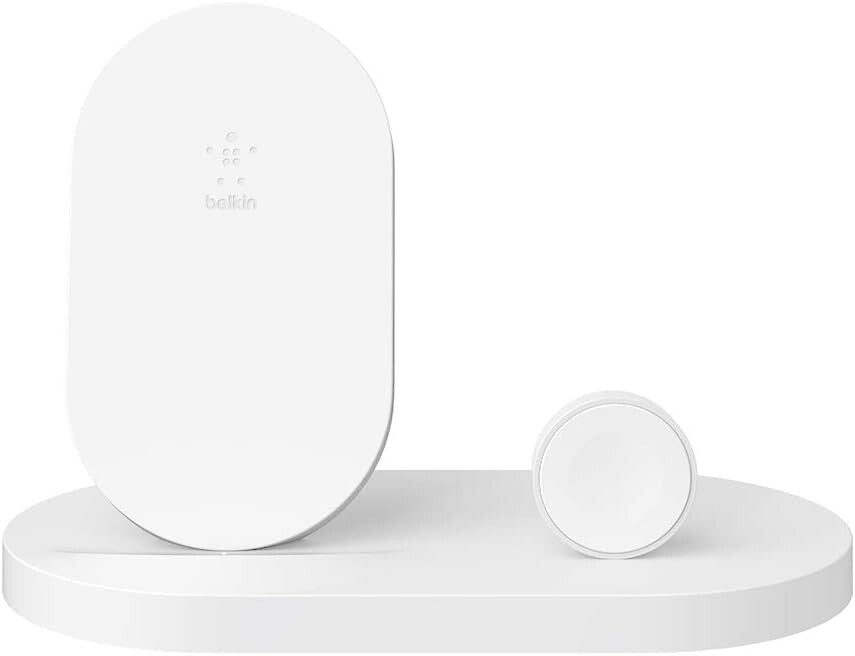 USB-A WHITE Belkin Boost Up Wireless Charging Dock iPhone Apple Watch