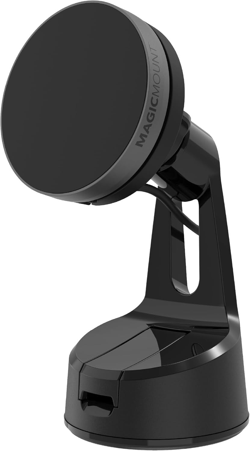 Scosche Qi2 MagSafe Car Mount 15W Wireless Charger w/ Suction Cup, iPhone 16/15
