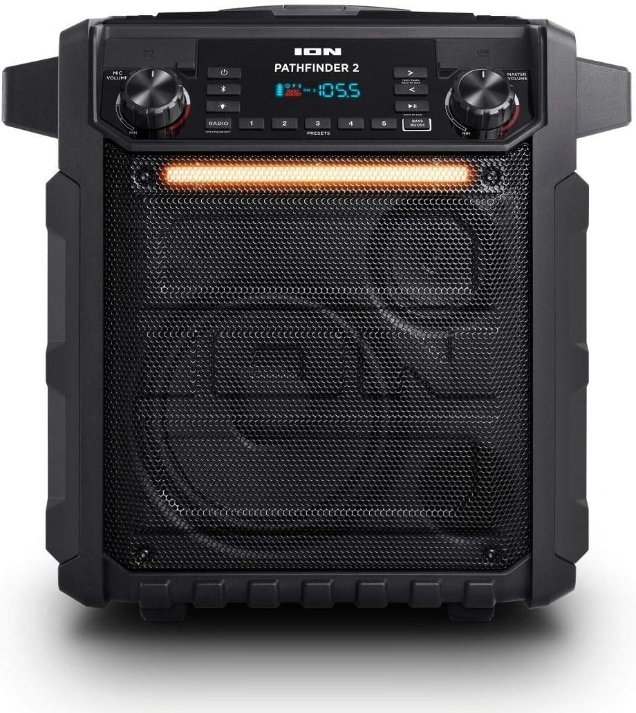 ION Pathfinder II Rugged Bluetooth Speaker – Portable, Outdoor, Weather-Resistan