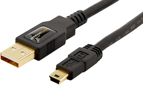 USB Amazon Basics 20 Charger Cable AMale to MiniB Cord 3 Feet 09 Meters