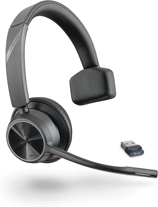 4310UC Poly Voyager Wireless Bluetooth Headset Plantronics SingleEar Boom Mic