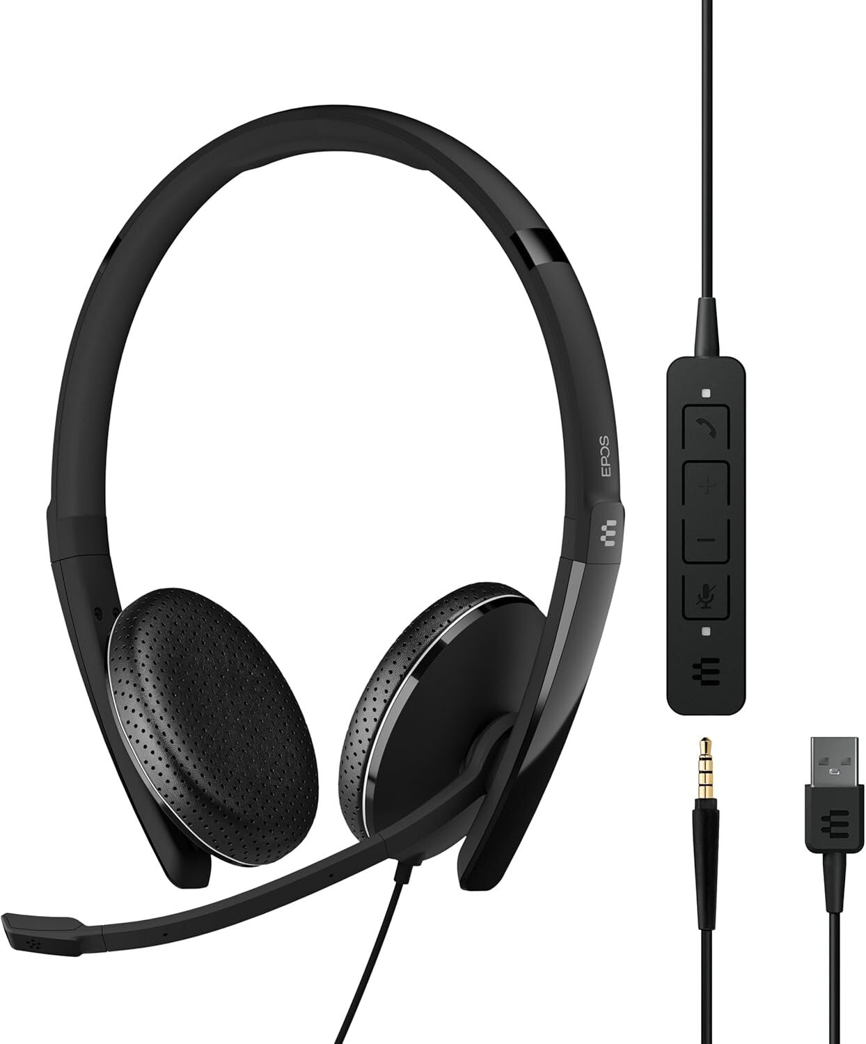 EPOS 165T Adapt II Wired DoubleSided Headset 3.5mm Jack Connectivity
