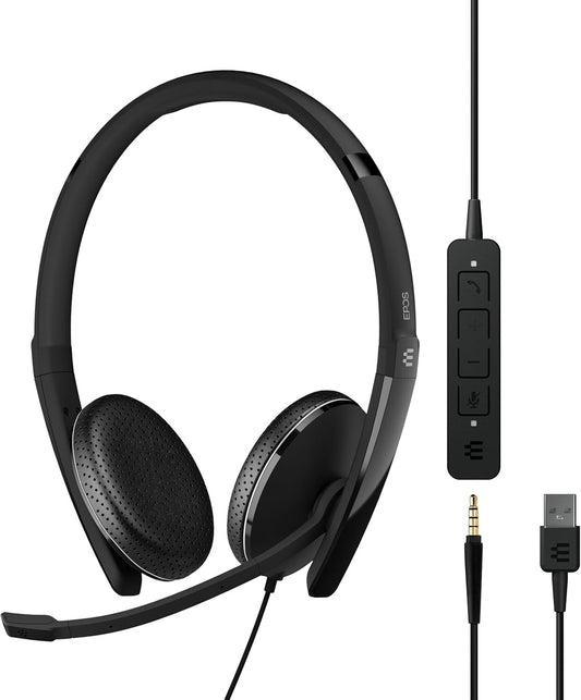 EPOS 165T Adapt II Wired DoubleSided Headset 35mm Jack Connectivity