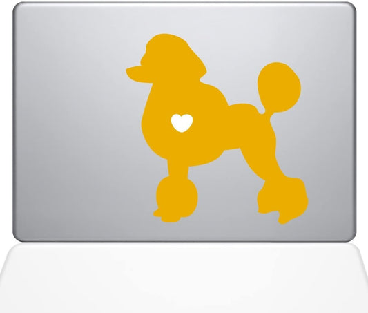 Decal Guru I Love My Poodle Decal Vinyl Sticker 13 MacBook Air Yellow