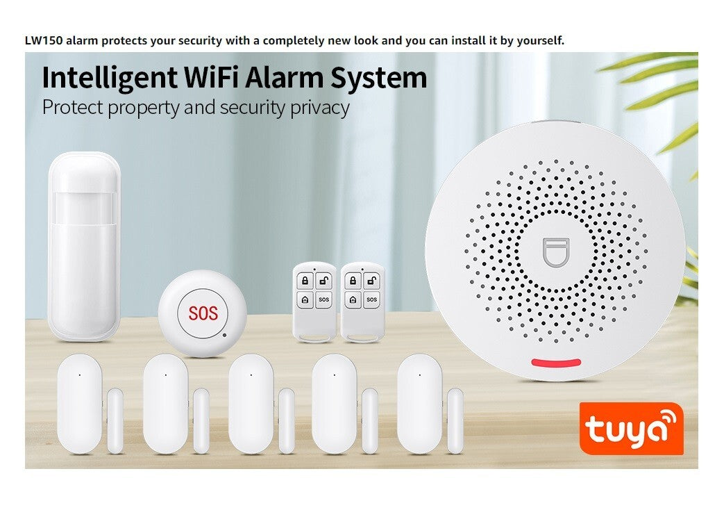 WiFi Smart Wireless Home Alarm 10 AntiTheft Kits w 5 WiFi Door Sensors