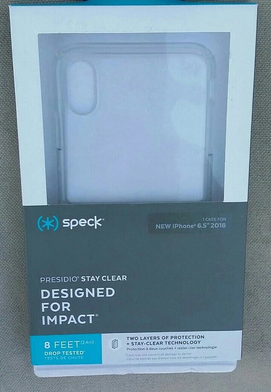 Speck Presidio Stay Protective Clear Case for  iPhone XS Max 119392-5085
