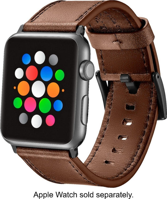 PT-AWB42YBL Genuine Leather Watch Strap 42mm 44mm Brown Platinum