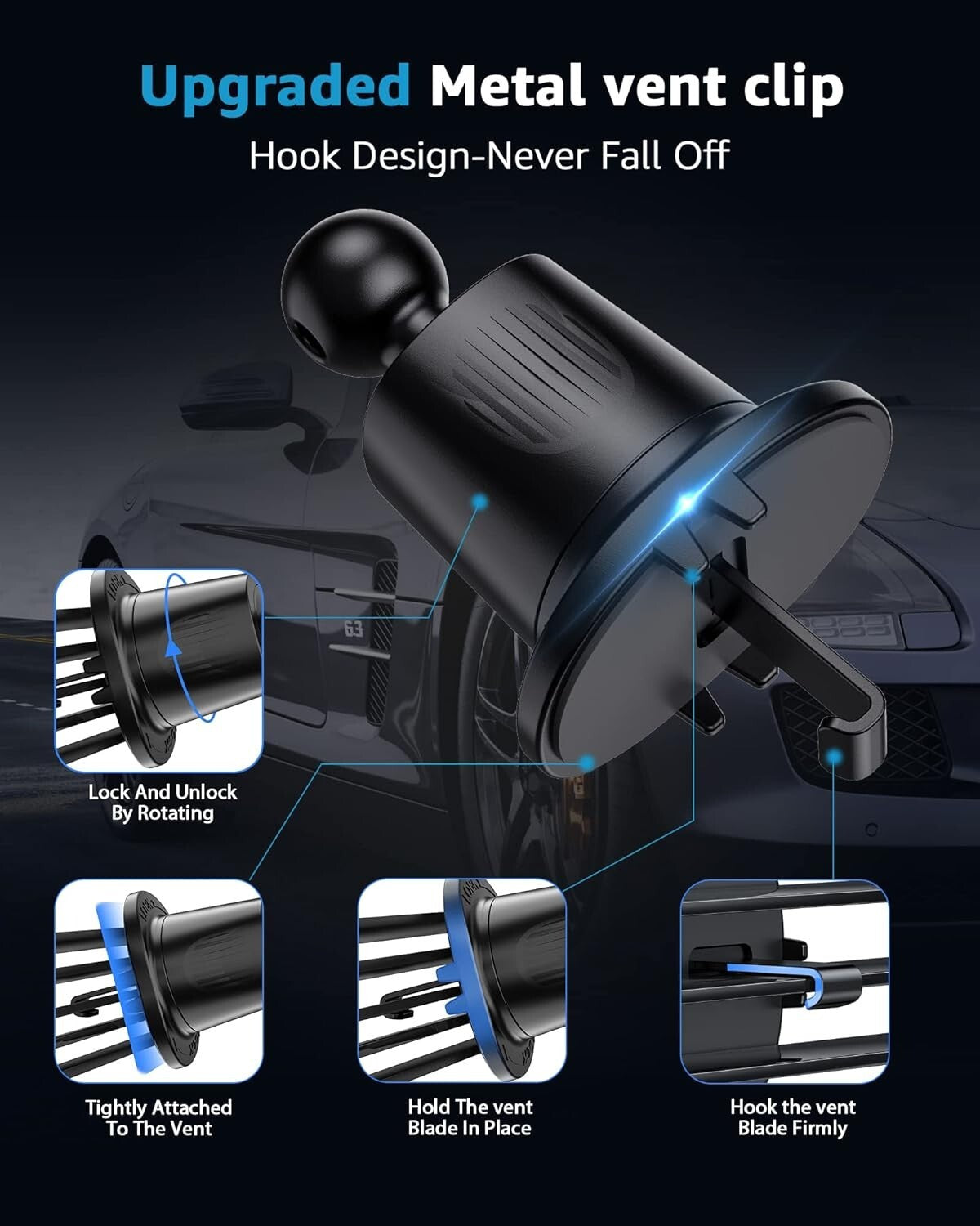 360 ORIbox Magnetic Phone Holder Car Strongest Adjustable iPhone 14