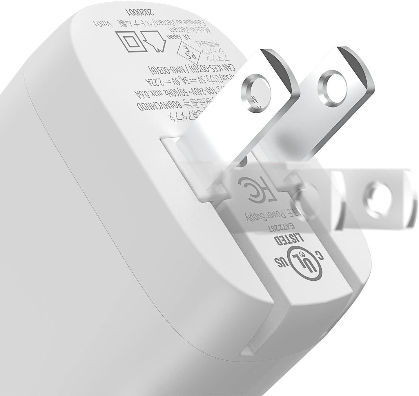 20W USB-C Amazon Basics OnePort Wall Charger 181 x 173 x 109