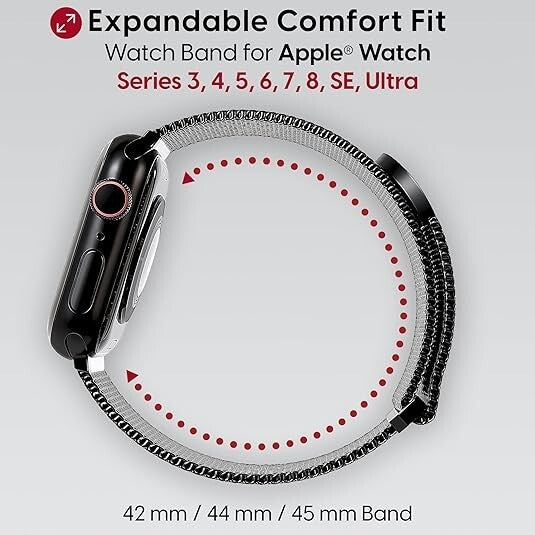 Talk Works Stainless Steel Band Apple watch 384041mm Black