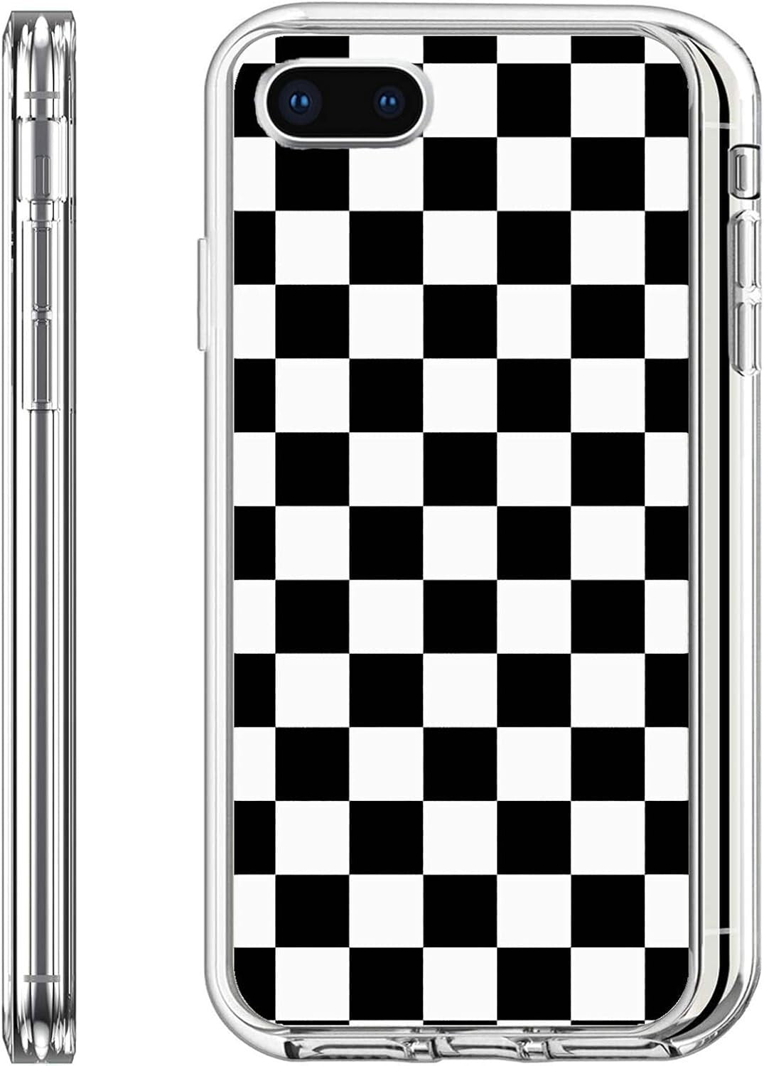 Phone Clear AntiScratch Limited Ed Black Checkered iPhone 78 Plus 55