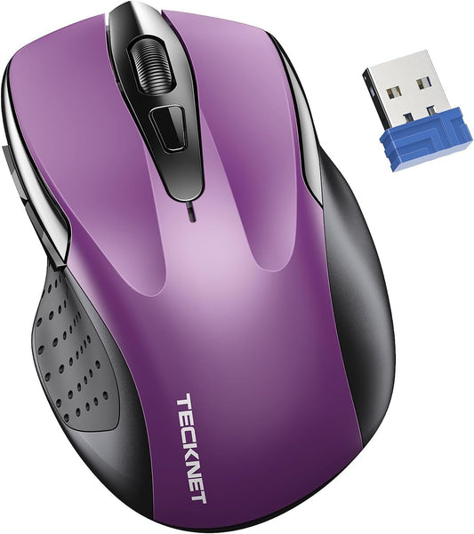 TECKNET Wireless Mouse for Laptop, Silent Mouse Quiet Click, Computer Mouse Wire