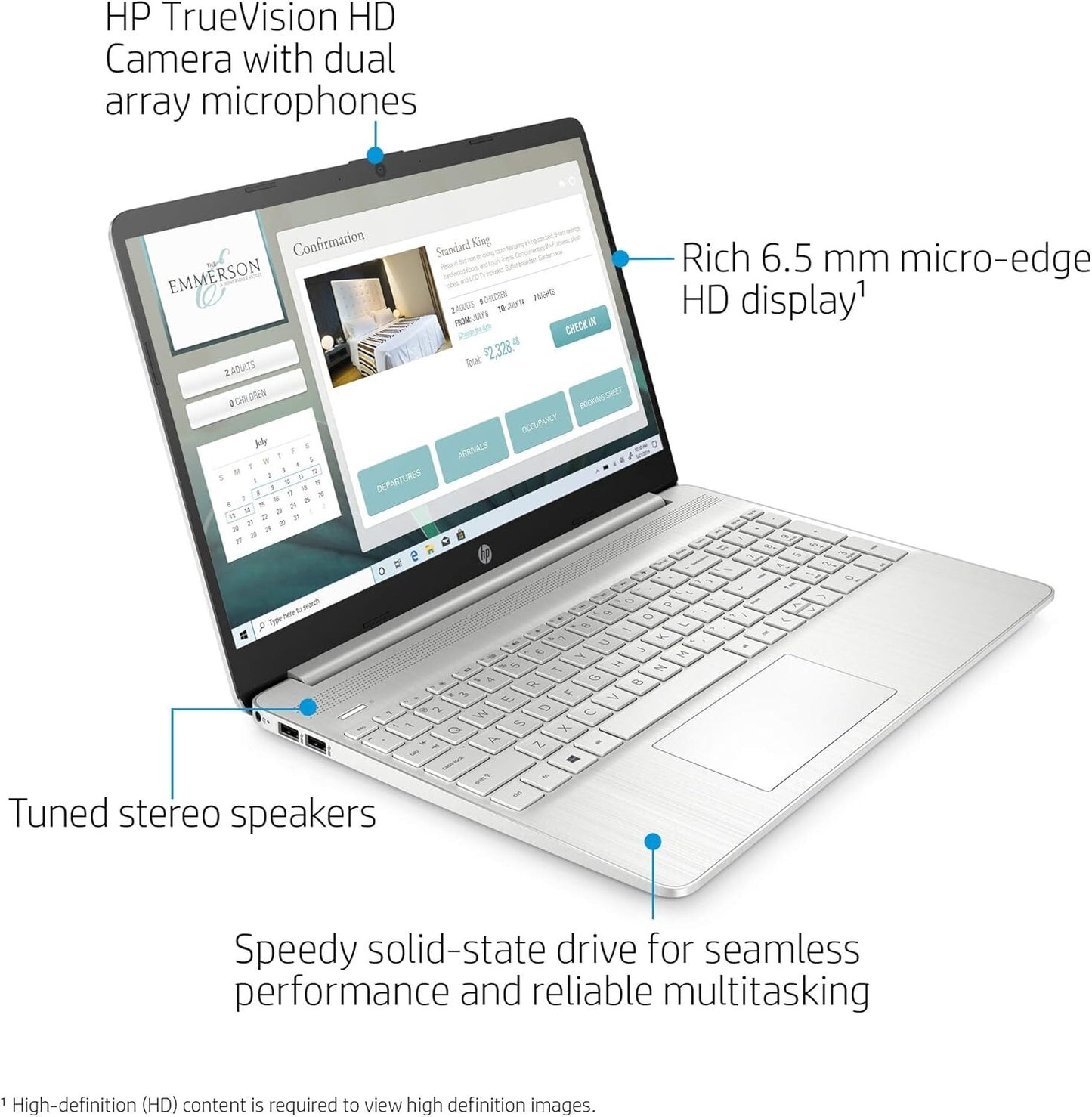 AMD 3700U HP 15 Laptop Ryzen 7 Processor 8 GB GB HD Display 156