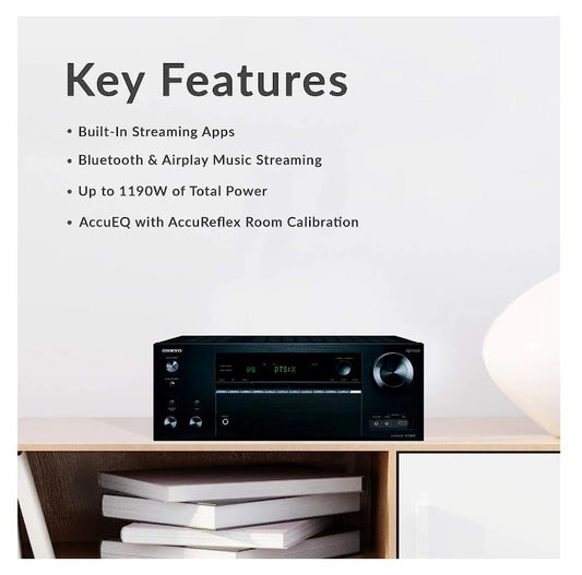 Onkyo HT-R693 7.2 Channel AV Receiver Black Home Theater HDMI
